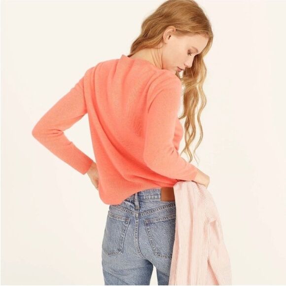 J. Crew 100% Cashmere Sweater - Coral Sz Small - Picture 8 of 8
